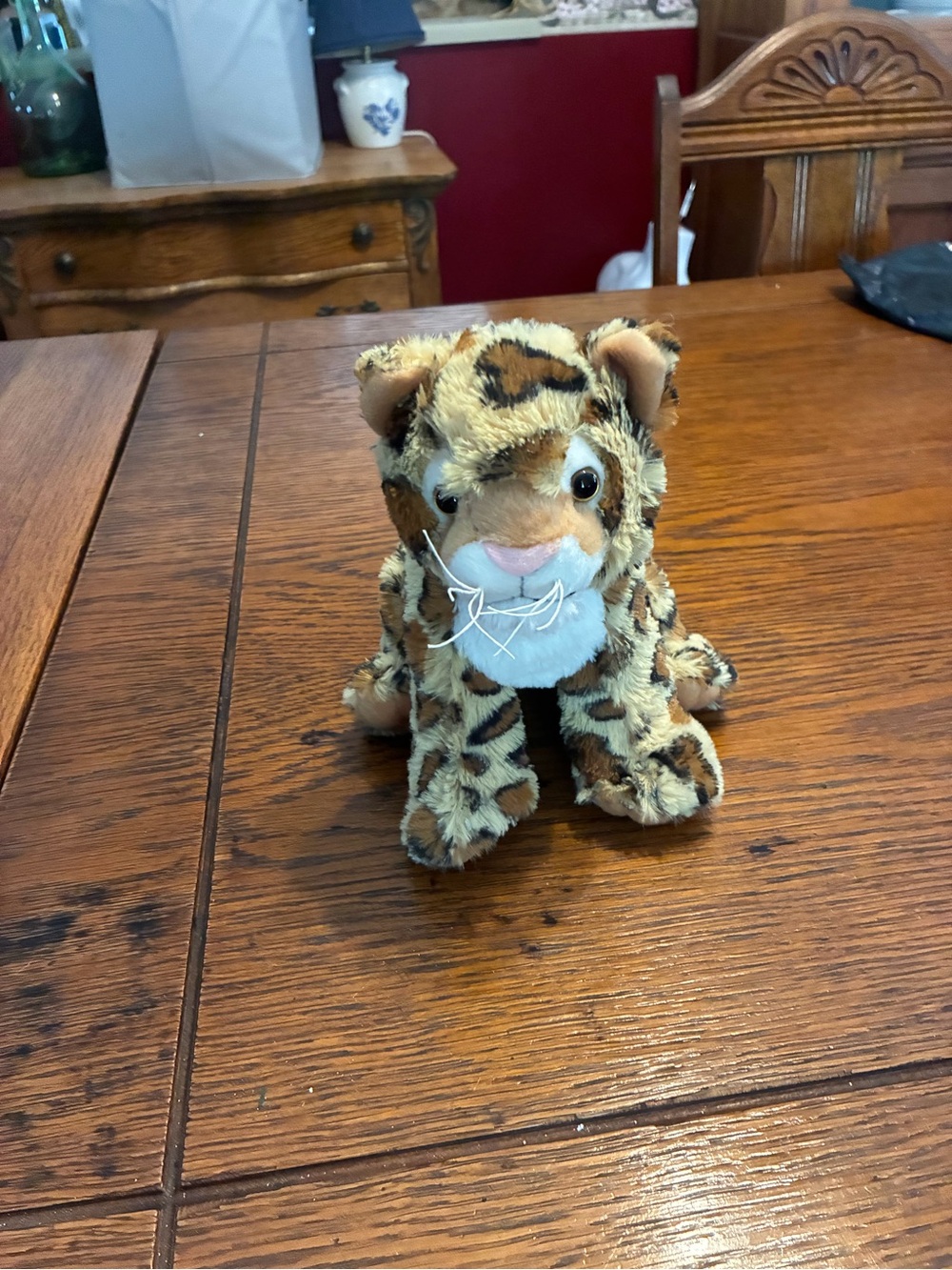 Plush Leopard Stuffed Animal - Tan & Brown Cuddly Toy